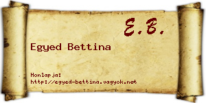 Egyed Bettina névjegykártya