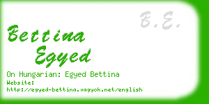 bettina egyed business card
